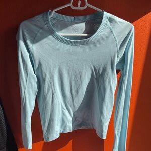 lululemon athletica Sky Blue Long Sleeve Top